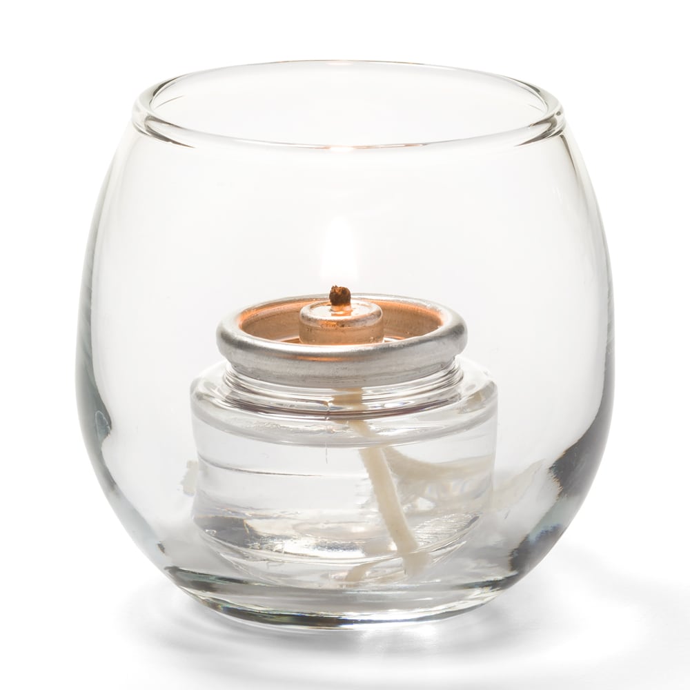 Hollowick 5119C Tealight Lamp w/ Bubble Style, 2 19/30 x 2 3/8", Glass, Clear