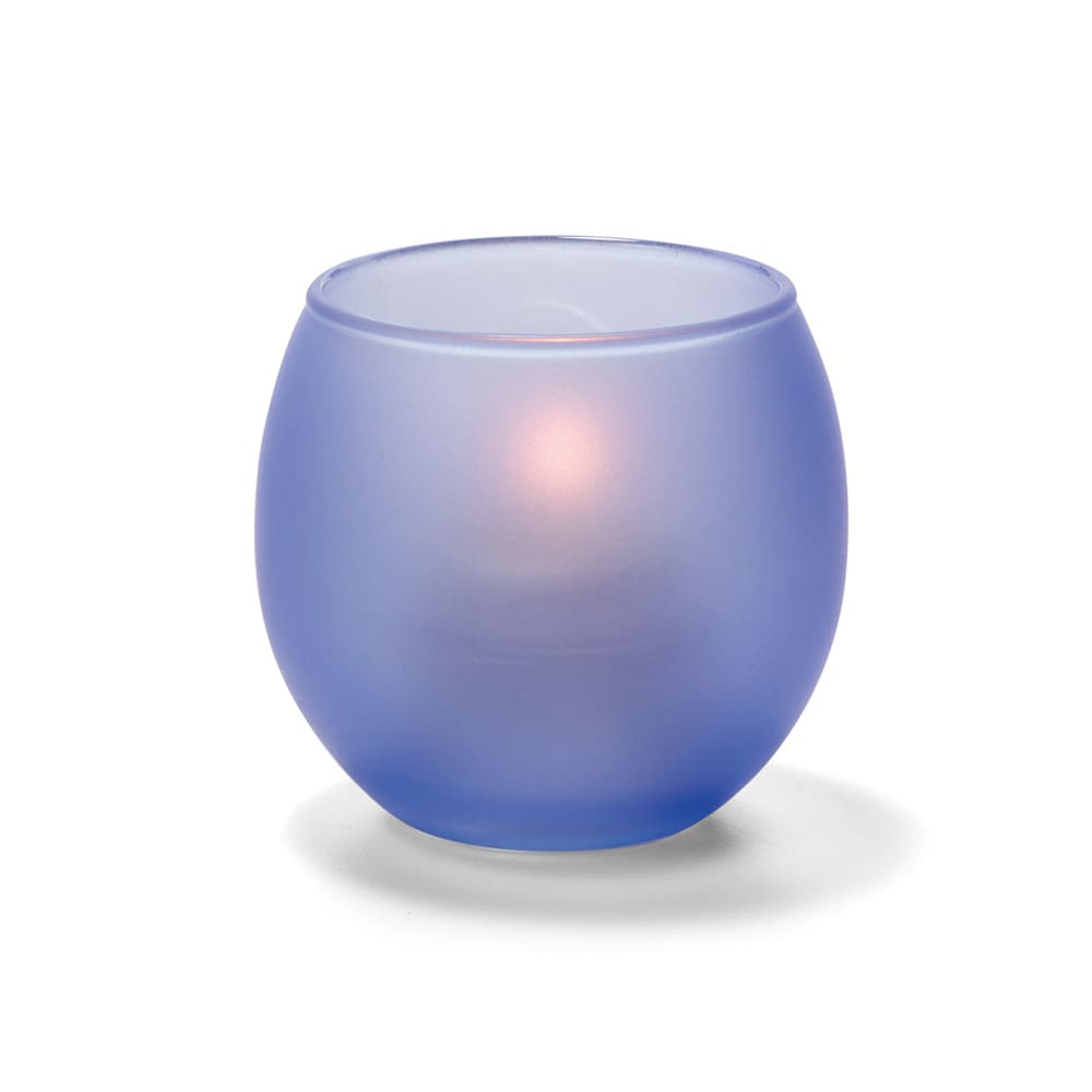 Hollowick 5119SDB Tealight Lamp w/ Bubble Style, 2 19/30 x 2 3/8", Glass, Satin Dark Blue