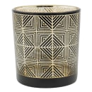 Hollowick 5120 Sussex™ Geometric Votive Lamp - 2 9/10"D x 3 3/20"H, Black & Gold thumbnail 4