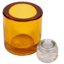 Hollowick 5140A Tealight Glass Lamp, Amber, Thick Glass, 2 7/8"H x 2 3/4"dia. thumbnail 2