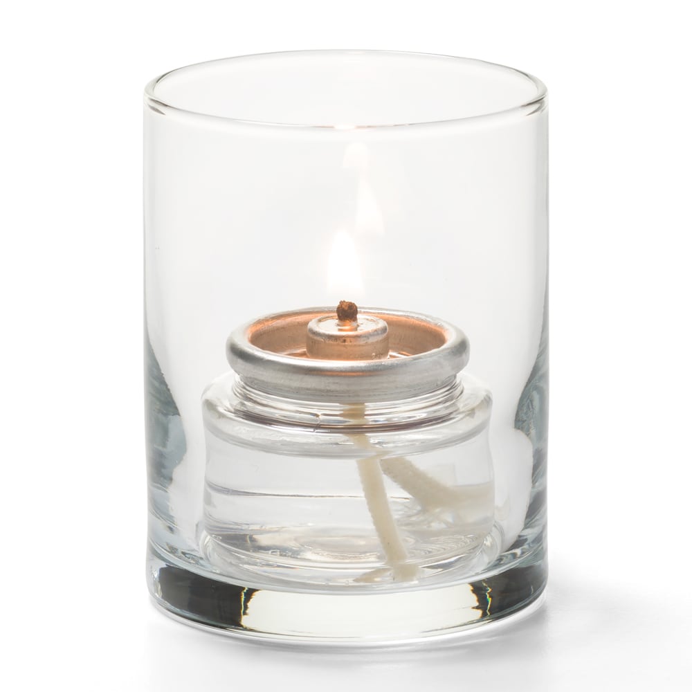 Hollowick 5176C Tealight Lamp for HD8 Fuel Cells, 2x2 1/2", Glass, Clear