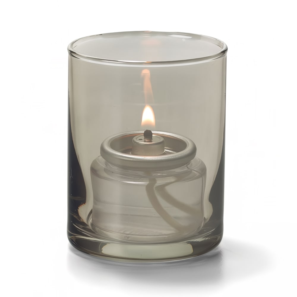 Hollowick 5176S Tealight Lamp w/ Cylinder Style, 2 1/2" x 2", Glass, Smoke Lustre