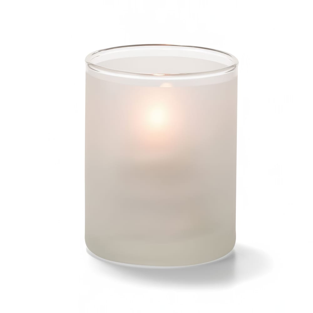 Hollowick 5176SC Tealight Lamp w/ Cylinder Style, 2 1/2" x 2", Glass, Satin Crystal