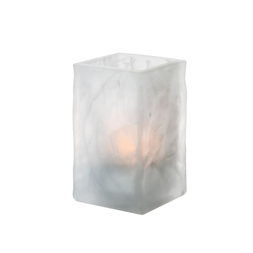 Hollowick 5188SC 4 5/8" Glacier™ Votive Lamp for HD10, HD12, & HD15 Fuel Cells - Glass, Satin Crystal Wysp