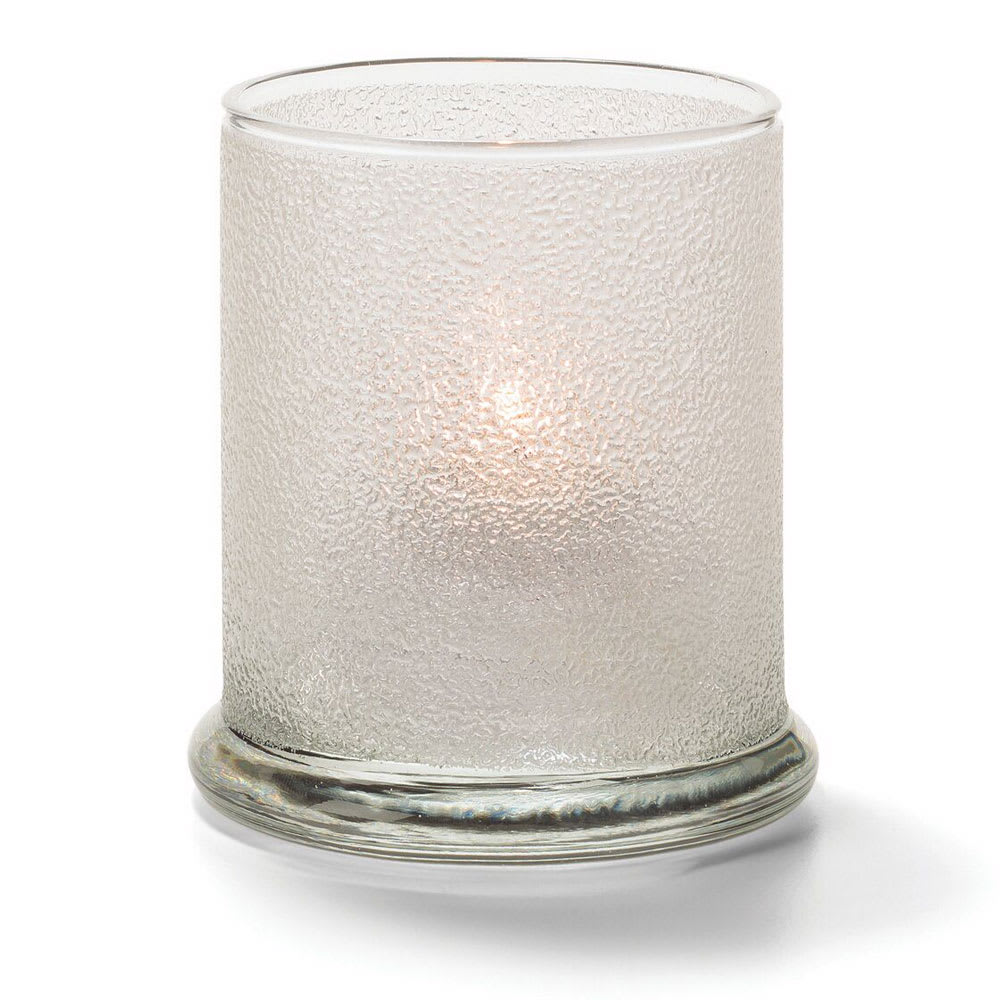 Hollowick 6147CI Votive Lamp w/ Cylinder Style for HD15, HD12 & HD8, 3 19/30 x 3", Glass, Clear Ice