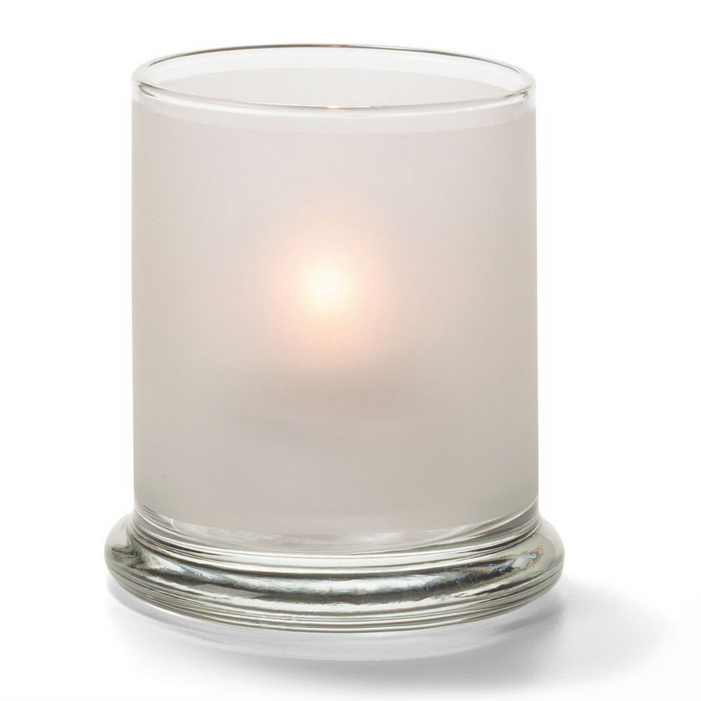 Hollowick 6147SC Votive Lamp w/ Cylinder Style for HD15, HD12 & HD8, 3 19/30 x 3", Glass, Satin Crystal