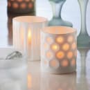 Hollowick 6207D Boutique Votive Holder for HD8, HD12, & HD15 - 3 1/8" x 2 7/8", White Dots thumbnail 2