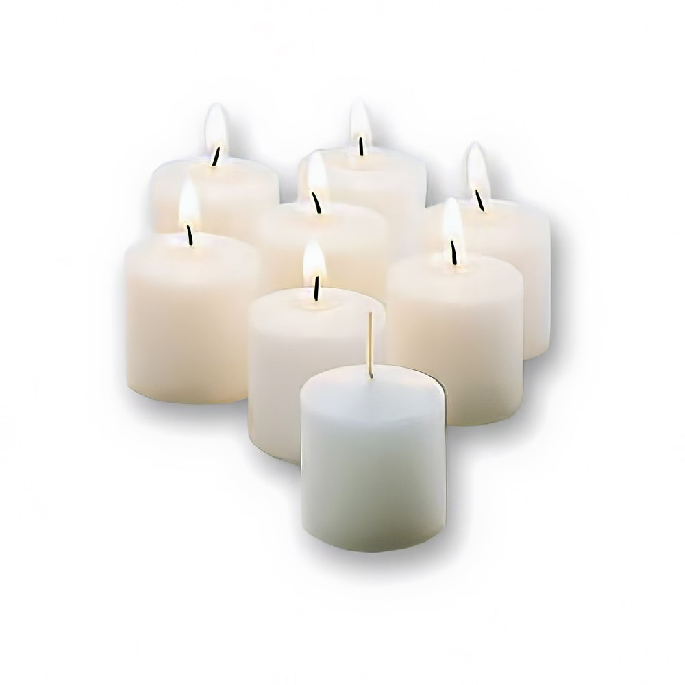 Hollowick FWV10W-288 Food Warmer Candle w/ 10 hr Capacity & Straight Sided, 1 4/9 x 1 7/16", Wax, White