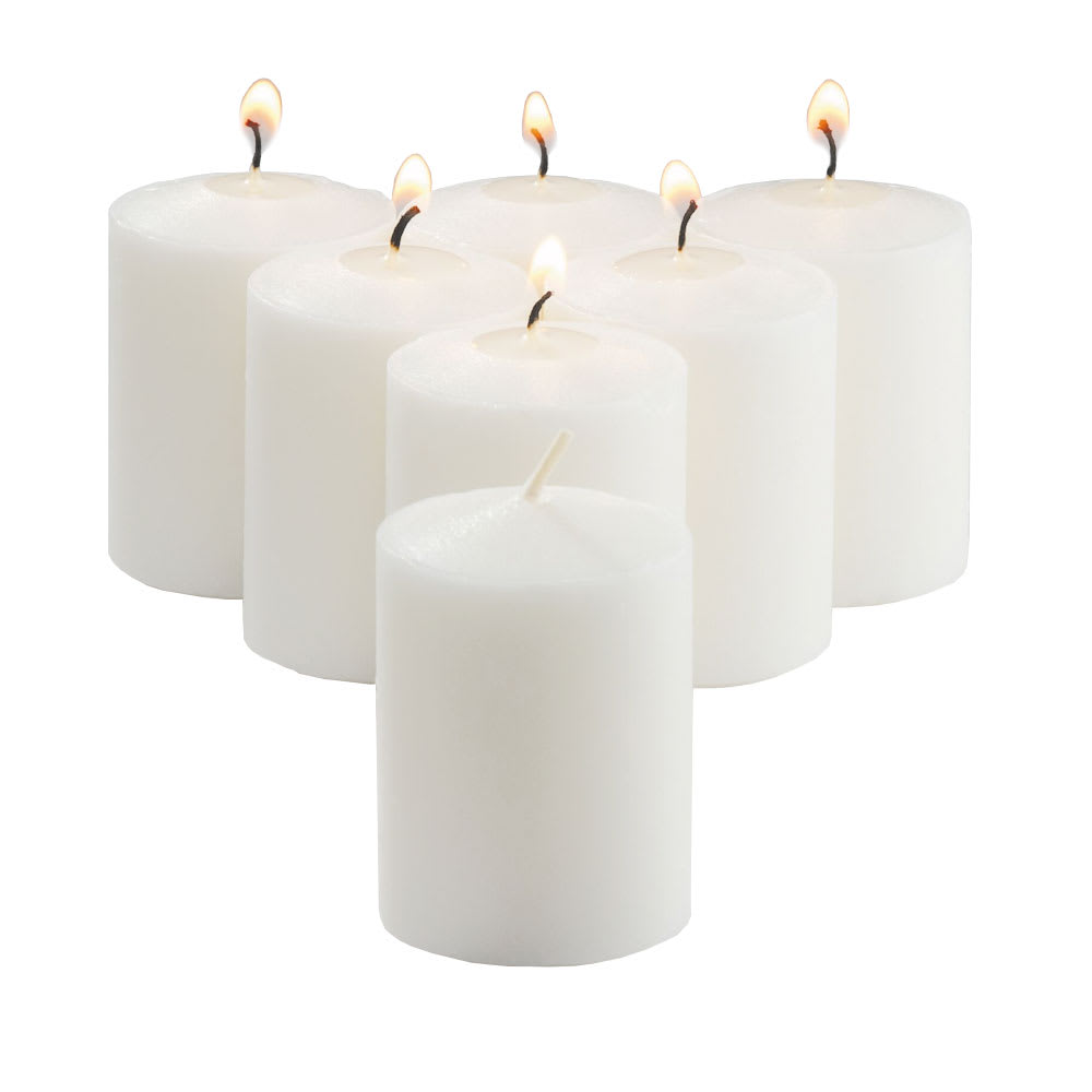 Hollowick FWV8W-288 Food Warmer Candle w/ 8 hr Capacity & Straight Sided, 1 1/4 x 1 7/16", Wax, White