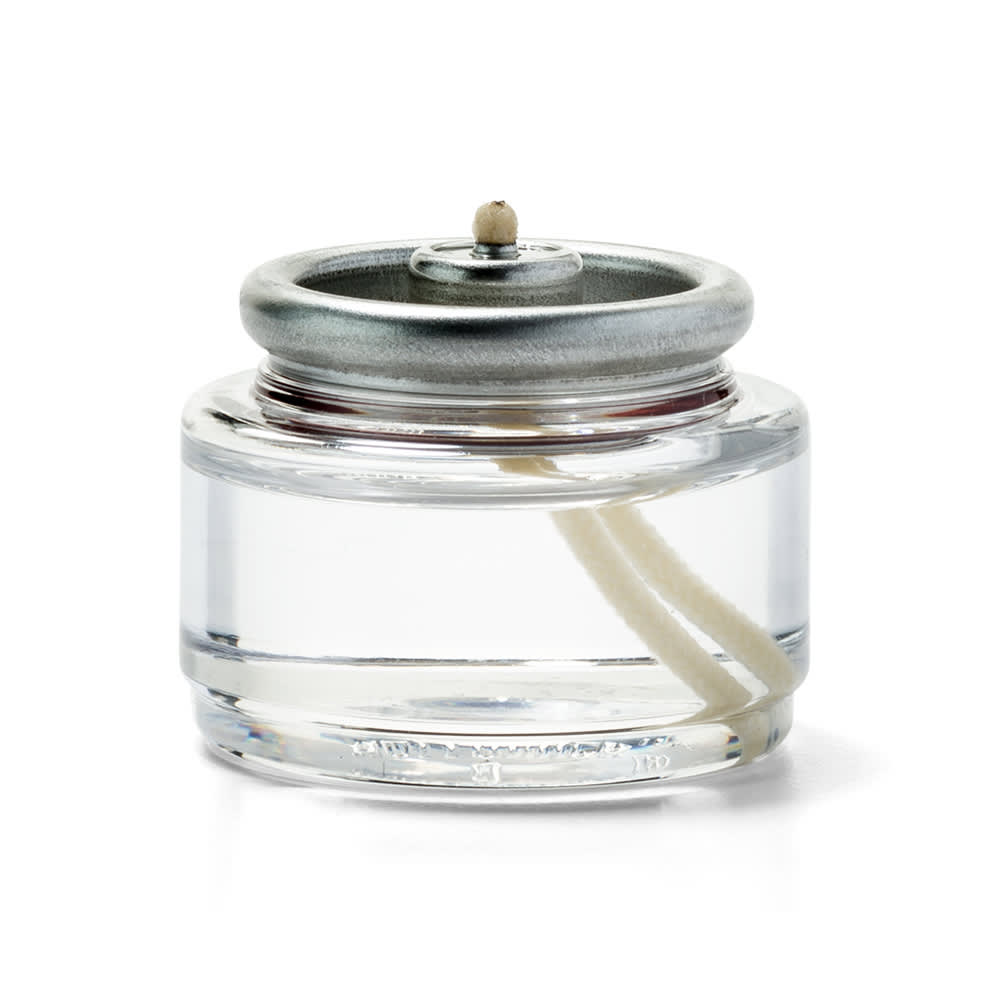 Hollowick HD8-24M Disposable Liquid Fuel Cell w/ 8 hr Capacity, 1 1/2" x 41/50", Plastic, Clear