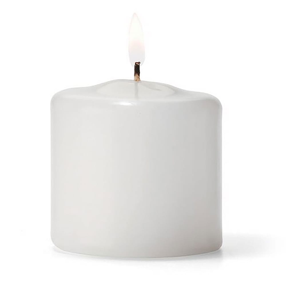 Hollowick P2.5W-36 Pillar Candle, 2 1/2" x 2 1/2", Wax, White