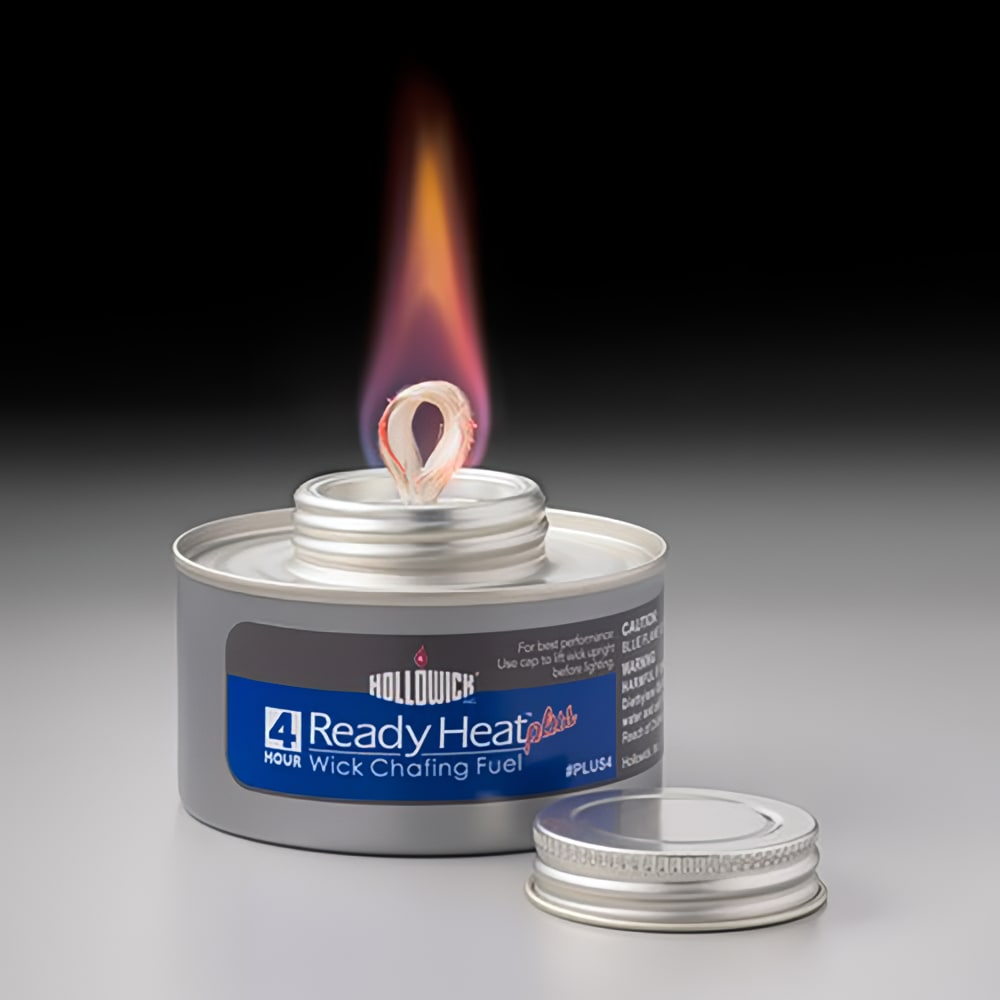 Hollowick PLUS4 Ready Heat Plus™ Chafing Dish Fuel w/ 4 Hour Wick