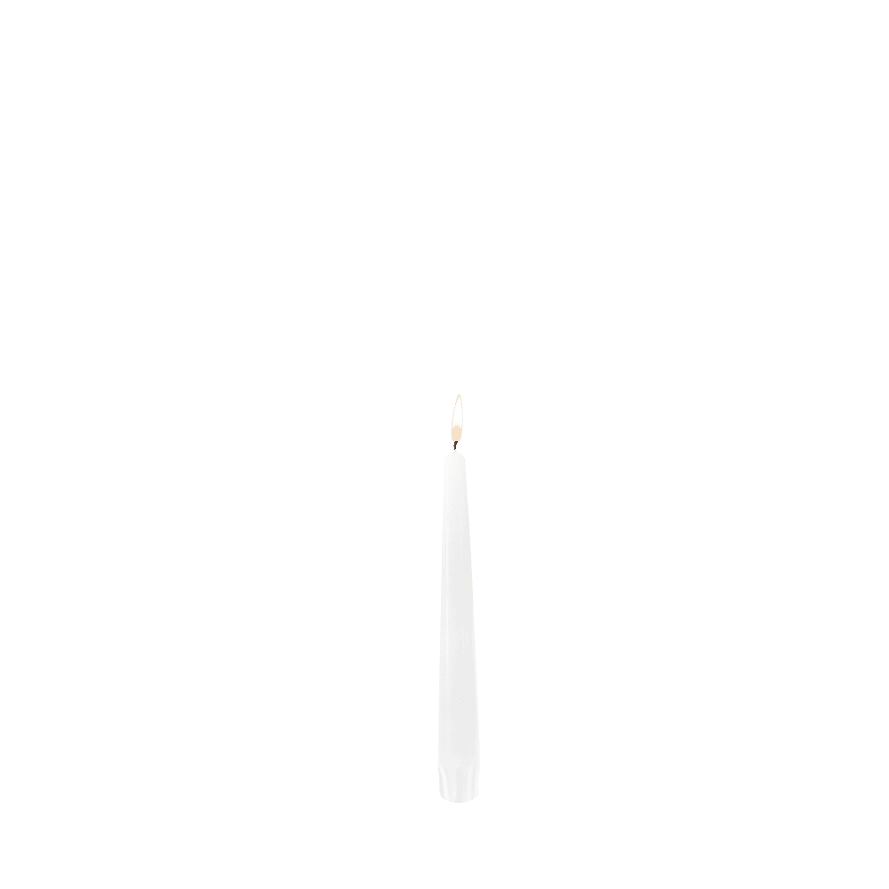 Hollowick TP8W-12DZ 8", Unwrapped Taper Candle, White