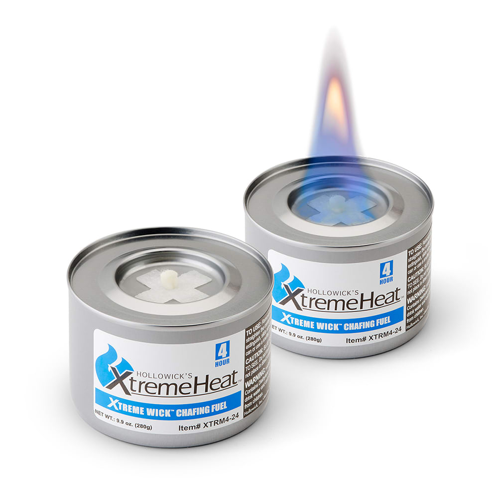 Hollowick XTRM4-24 Chafing Fuel w/ 4-hr Capacity, Reusable Lids & Odorless