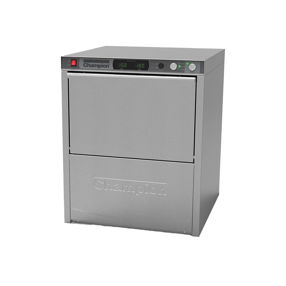 Champion UH-330B High Temp Rack Undercounter Dishwasher w/ 24 Racks/hr, Built-in Booster,208-240v/1ph