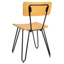 H&D Commercial Seating Dining Chair w/ Solid Back & Natural Wood Veneer Seat - Black Metal Frame (6273) thumbnail 5