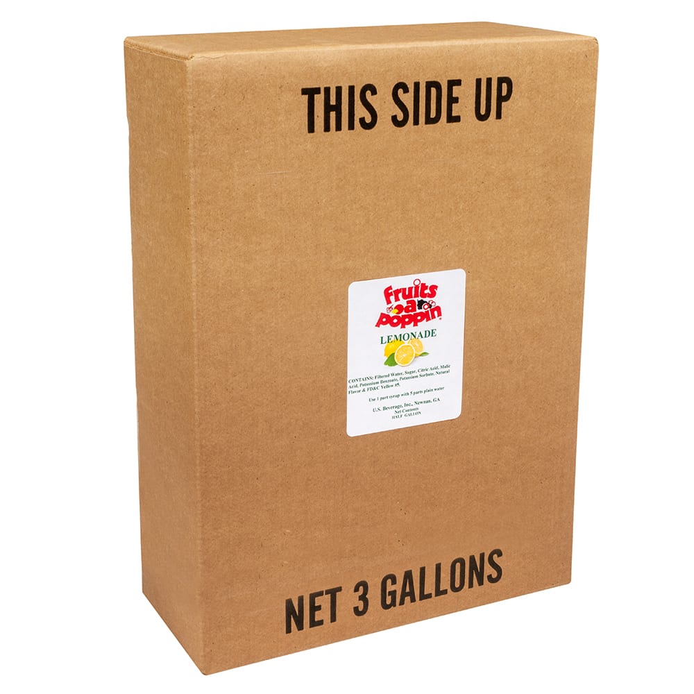 Coastal Packaging 3 gal Bag in a Box Lemonade Concentrate Mix (030555201041)