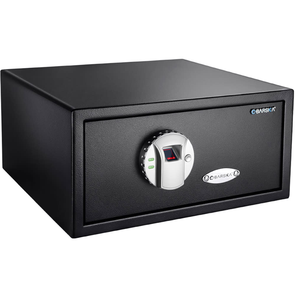 Barska 0.8 cu ft Biometric Safe w/ Fingerprint Lock - Steel, Black (AX11224)