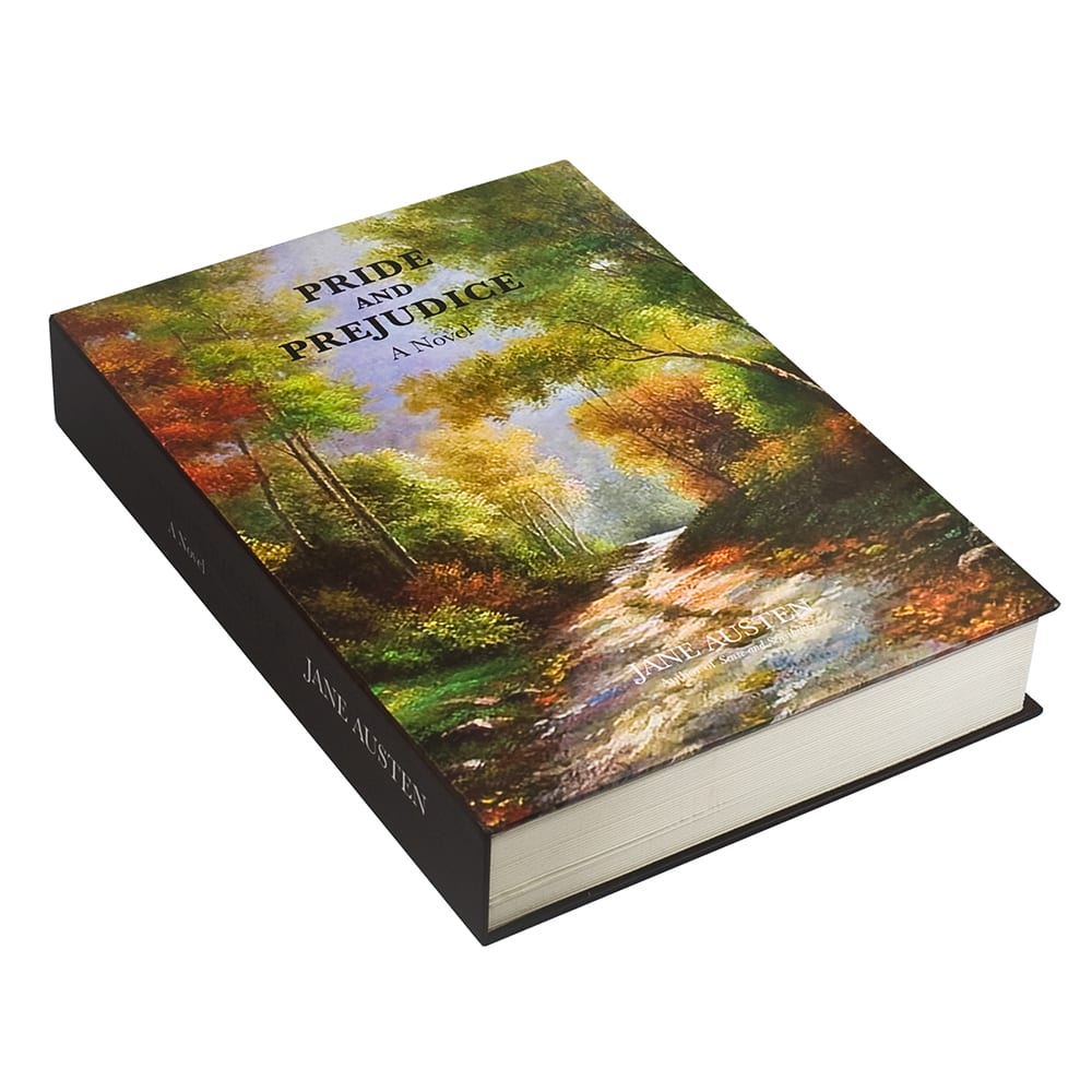 Barska Hidden Book Lock Box w/ Key Lock - 10 1/2"W x 7 1/2"H x 1 3/4"D, Steel (AX11682)