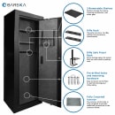 Barska 16 Rifle Capacity Gun Safe w/ Fingerprint Lock, 9.3 cu ft (AX11780) thumbnail 8