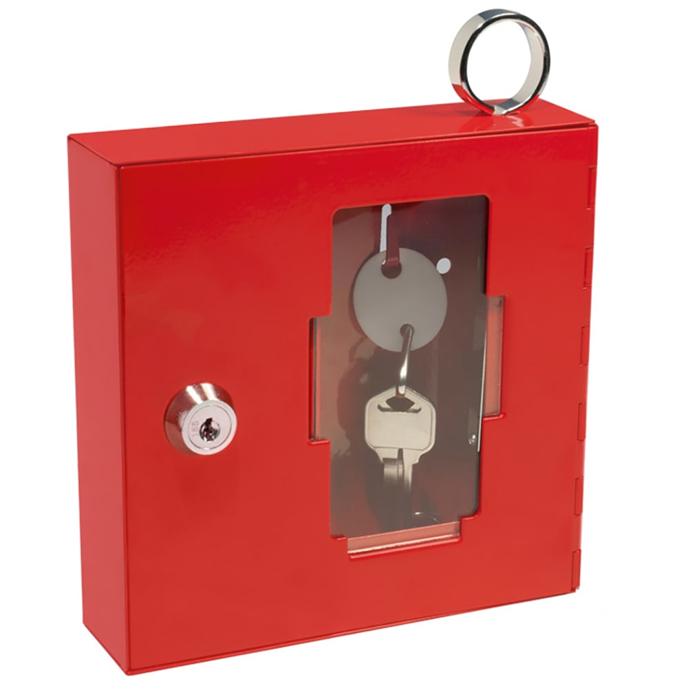 Barska Breakable Emergency Key Box with Attached Hammer - Steel, Red (AX11826)