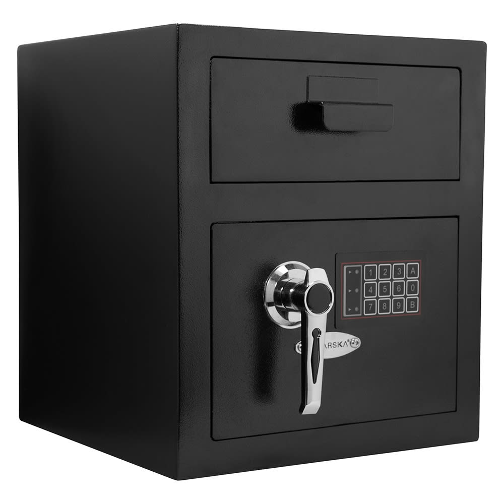 Barska 0.72 cu ft Depository Safe w/ Keypad Lock - Steel, Black (AX11932)