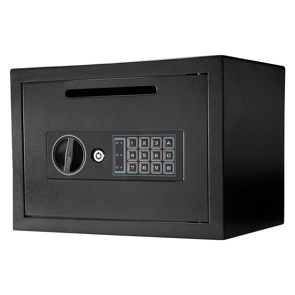 Barska 0.56 cu ft Compact Depository Safe w/ Keypad Lock - Steel, Black (AX11934)
