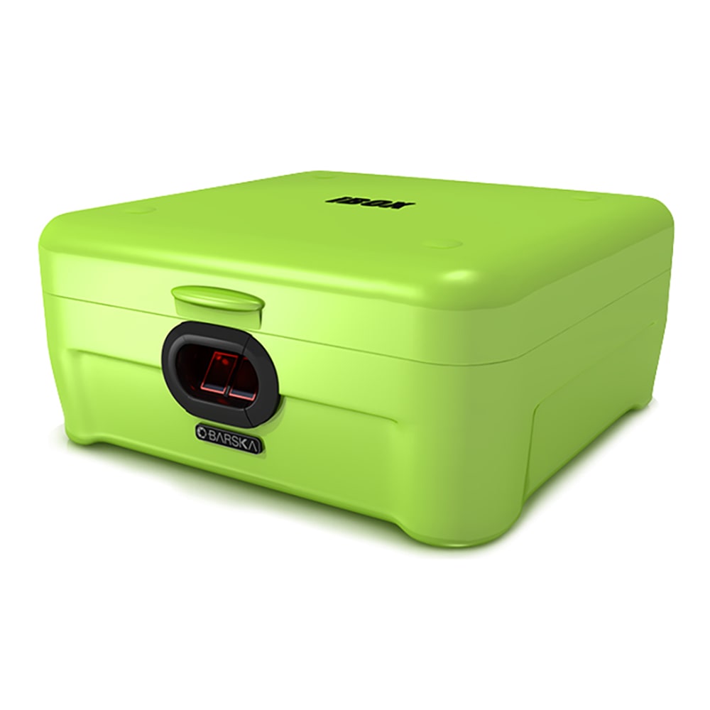 Barska 0.67 cu ft Biometric Safe w/ Fingerprint Lock - ABS Polymer, Green (AX12458)