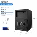 Barska 1.03 cu ft Depository Safe w/ Keypad Lock - Steel, Black (AX12588) thumbnail 8