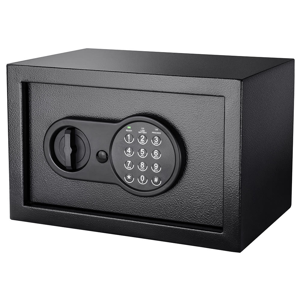 Barska 0.36 cu ft Compact Safe w/ Keypad Lock - Steel, Black (AX12616)
