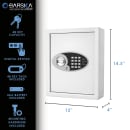 Barska 48 Key Cabinet Wall Safe w/ Keypad Lock - Steel, White (AX12658) thumbnail 8