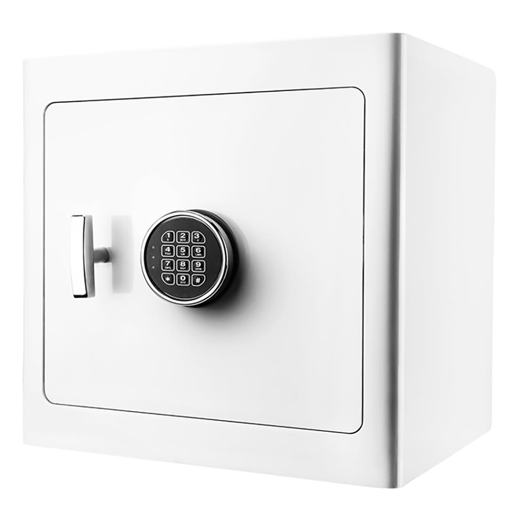 Barska 1.01 cu ft Jewelry Safe w/ Keypad Lock - Steel, White (AX13104)