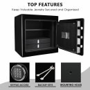 Barska 1.01 cu ft Jewelry Safe w/ Keypad Lock - Steel, Black (AX13106) thumbnail 6