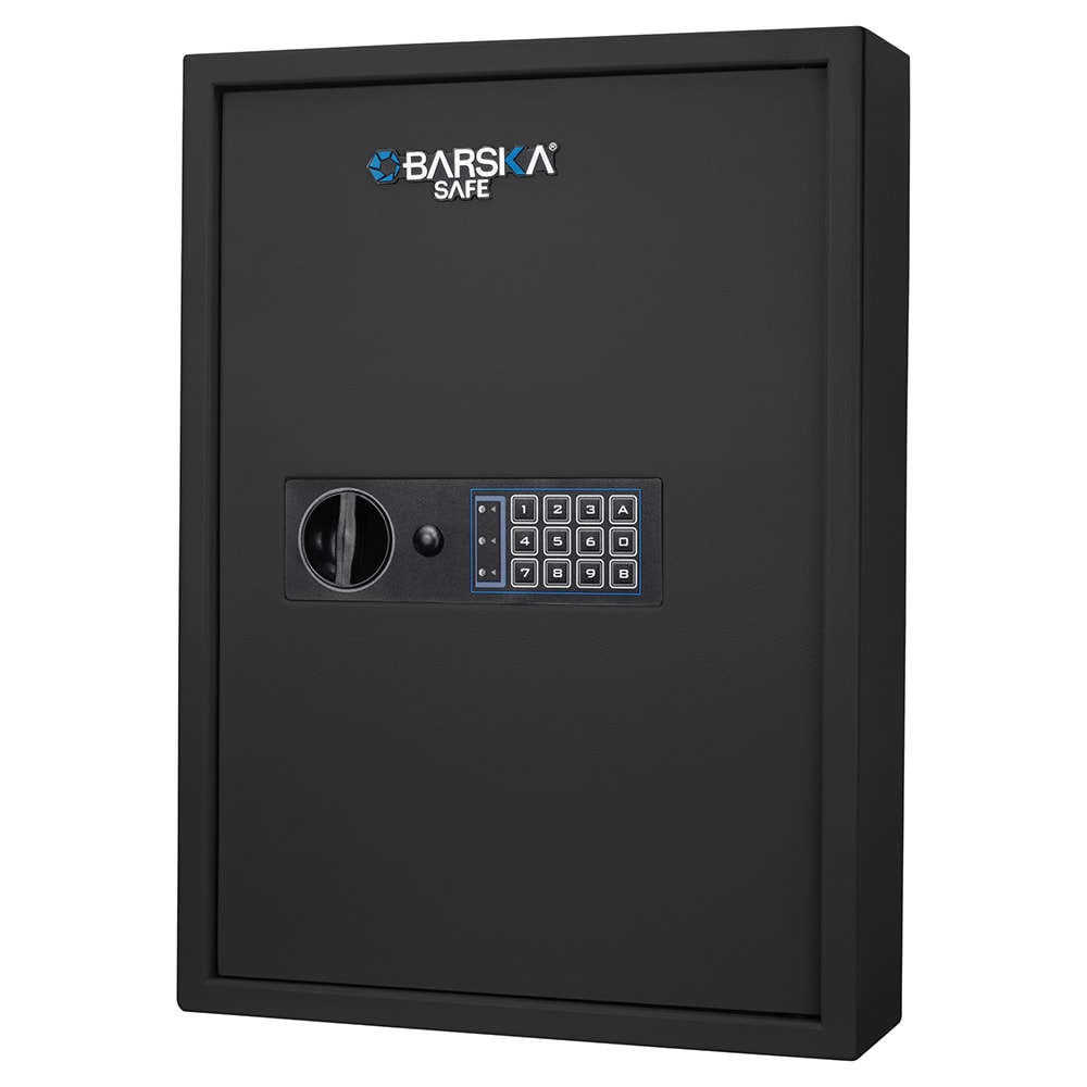 Barska 100 Key Cabinet Wall Safe w/ Keypad Lock - Steel, Black (AX13370)