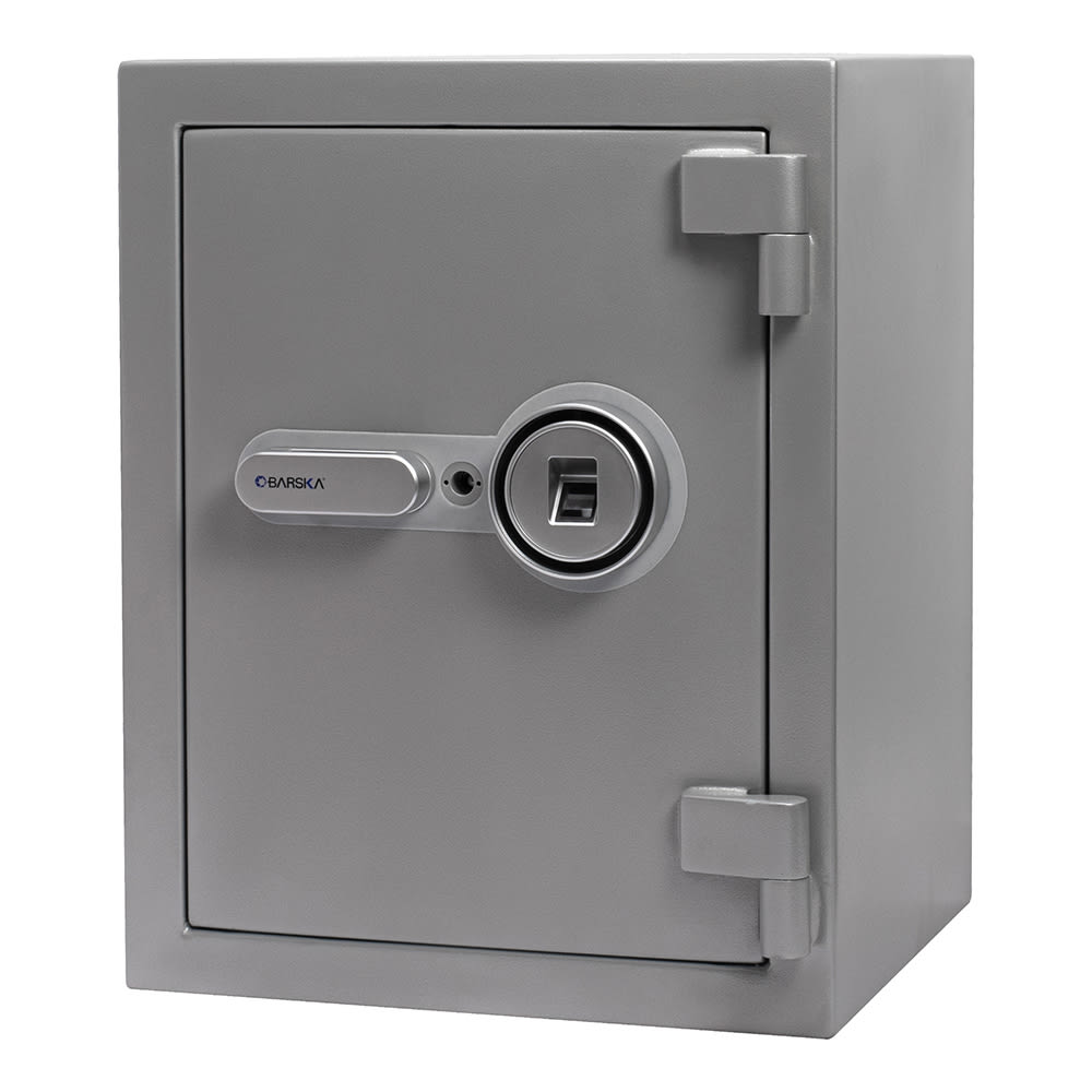 Barska 1.64 cu ft Biometric Fireproof Safe w/ Fingerprint Lock - Steel, Gray (AX13494)