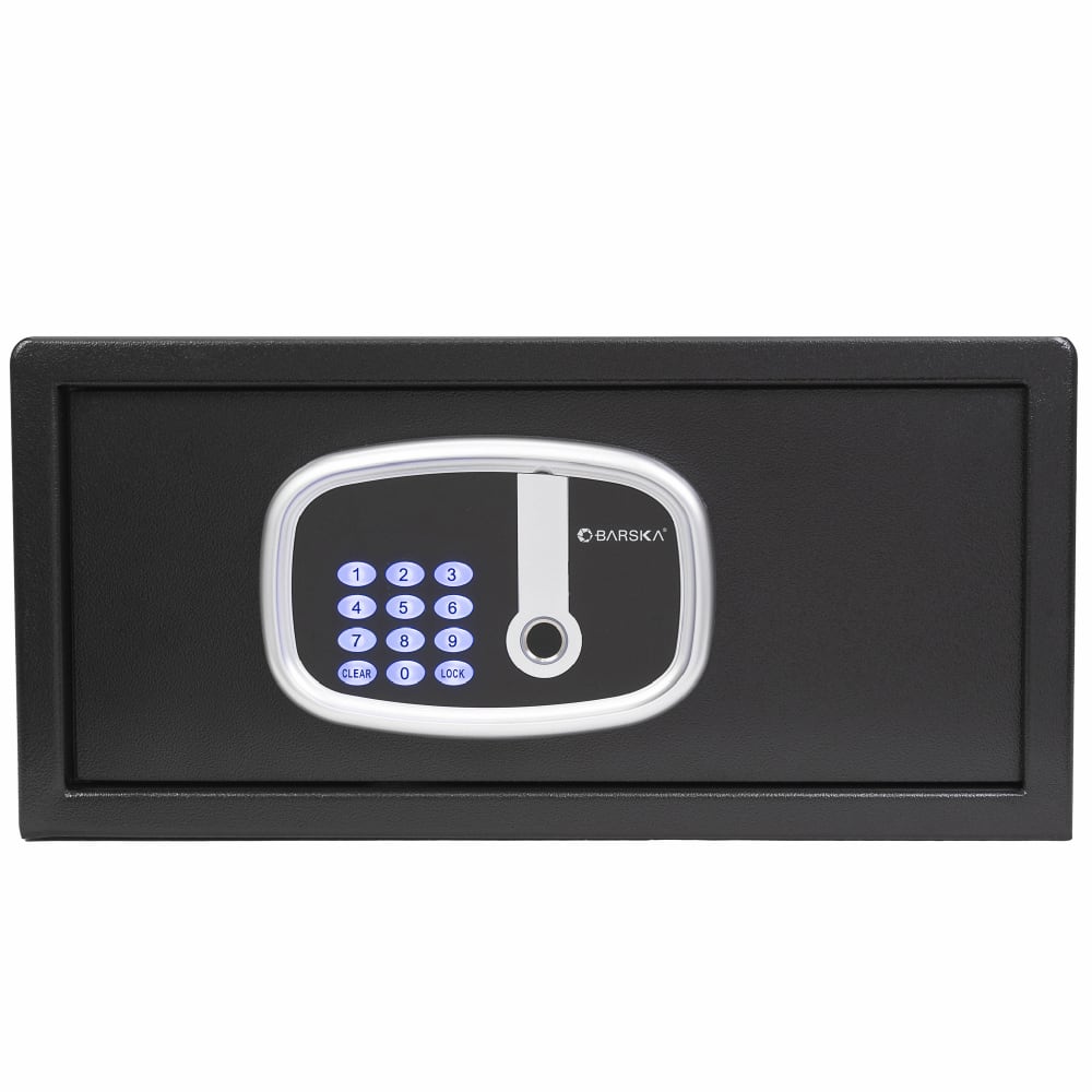 Barska 0.85 cu ft Biometric Safe w/ Fingerprint & Keypad Lock - Steel, Black (AX13632)