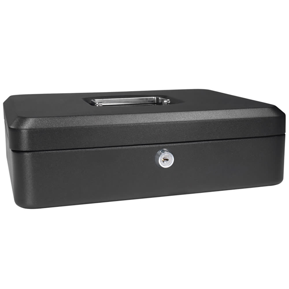 Barska Cash Box w/ Key Lock - (5) Compartment Tray, Steel, Black (CB11834)