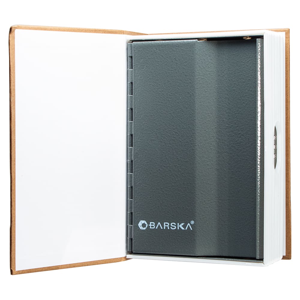 Barska Dictionary Book Lock Box w/ Combination Lock - 7 1/5"W x 4 5/8"H x 2"D, Steel (CB11990)