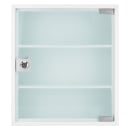Barska Medical Cabinet w/ Key Lock - Glass Door, Steel, White (CB12822) thumbnail 3