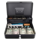 Barska Cash Box w/ Key Lock - (5) Compartment Tray, Steel, Black (CB13054) thumbnail 4