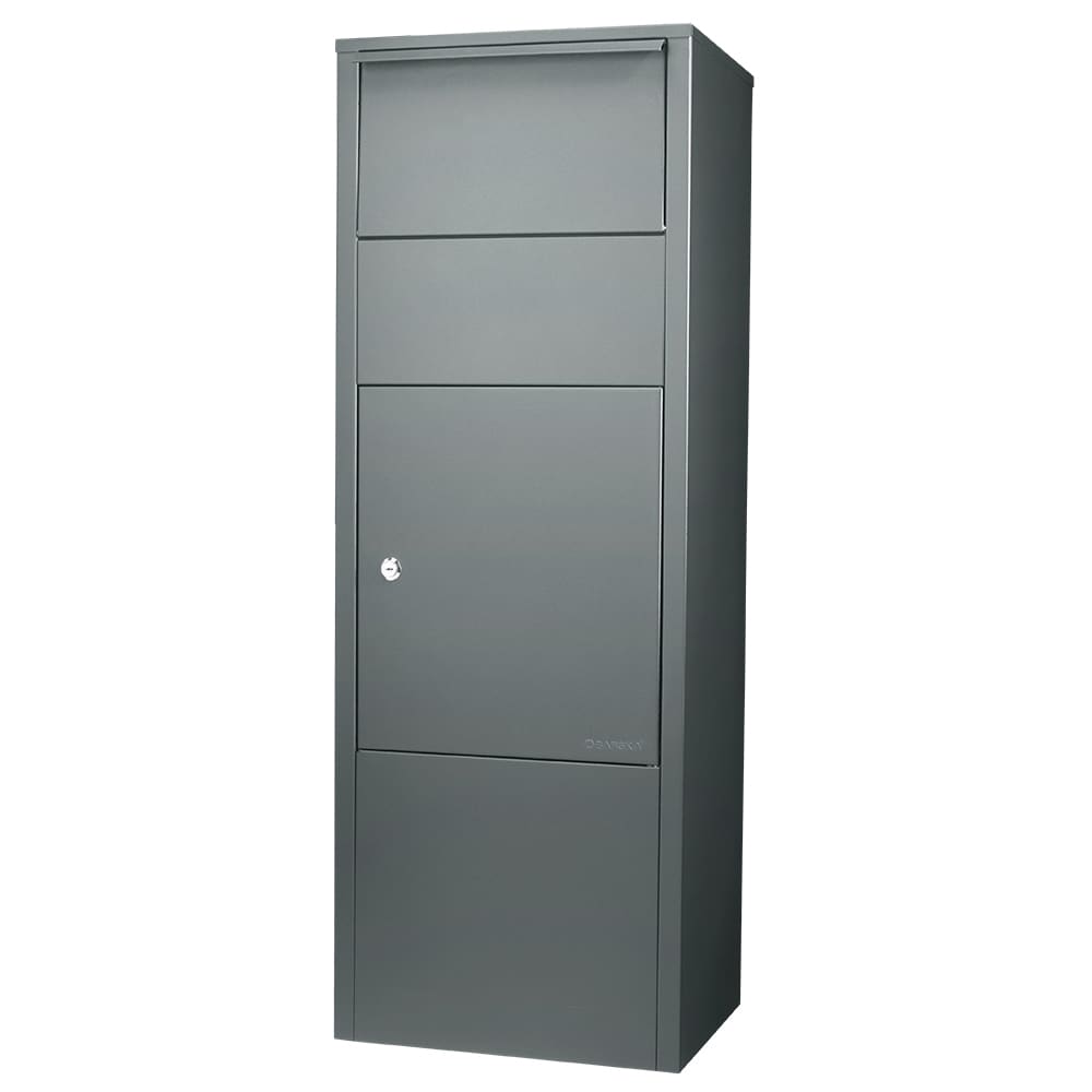 Barska Parcel Drop Box w/ Key Lock - 16 1/8"W x 10 2/5"D x 52"H, Steel, Gray (CB13256)