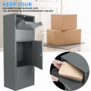 Barska Parcel Drop Box w/ Key Lock - 16 1/8"W x 10 2/5"D x 52"H, Steel, Gray (CB13256) thumbnail 8