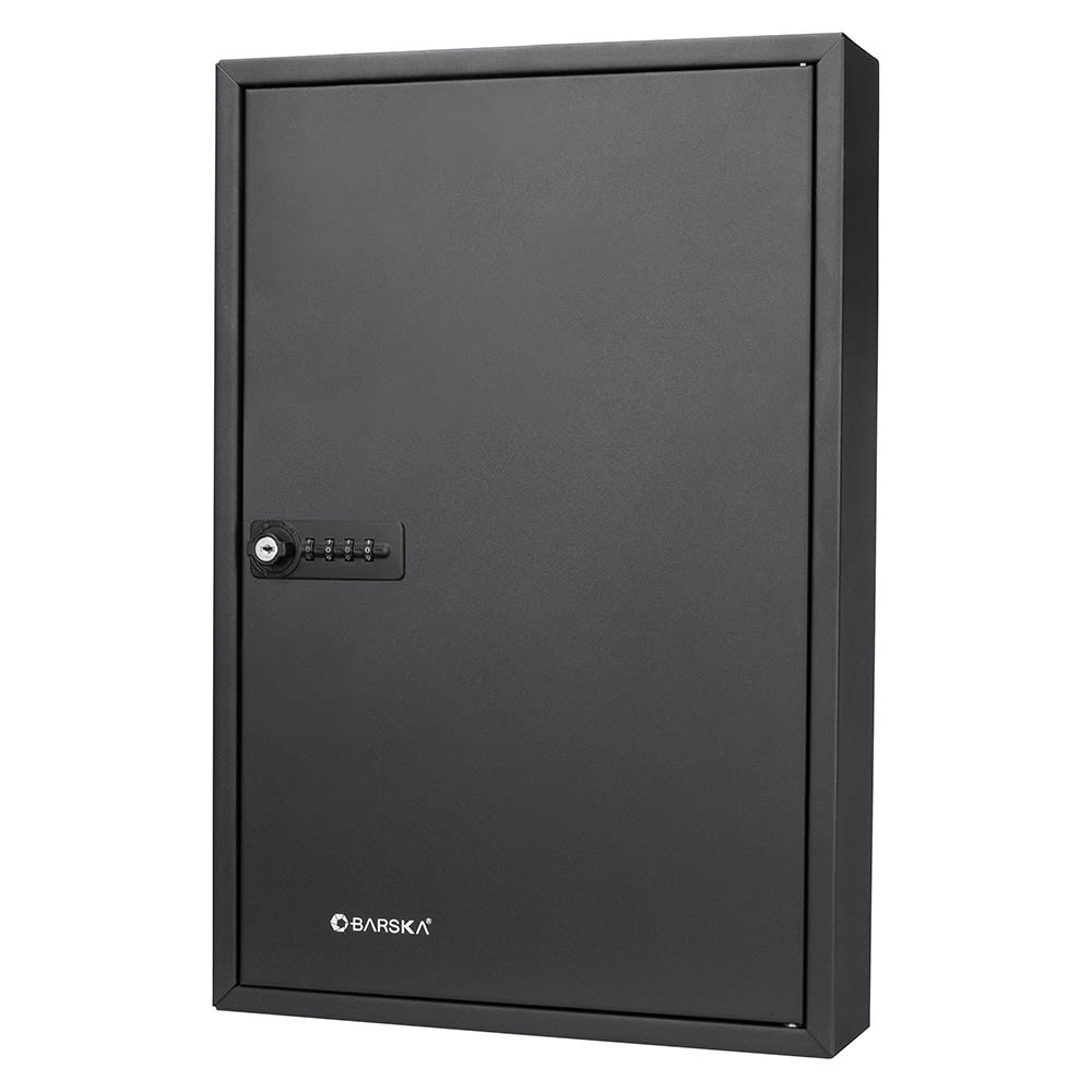 Barska 64 Key Cabinet w/ Combination & Key Lock - Steel, Black (CB13264)