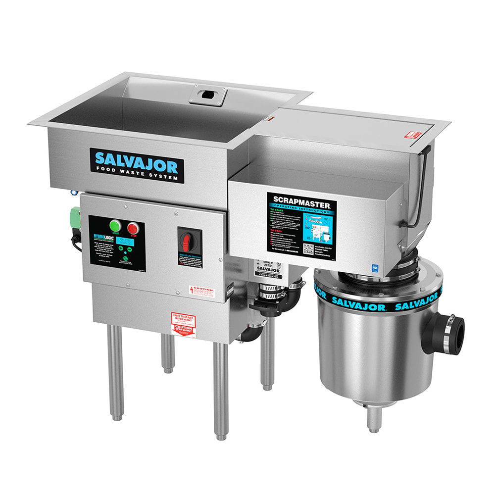 Salvajor 300-SA-ARSS 4603 Disposer Package, Sink/Trough Mount, Auto Reverse, 3 HP, 460/3 V