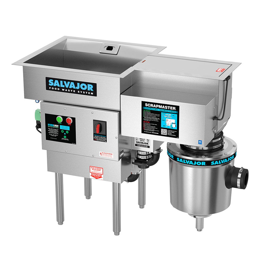 Salvajor 300-SM 2303 ScrapMaster, Scrapping, Pre-Flushing & Disposer, 3 HP, 230/3 V