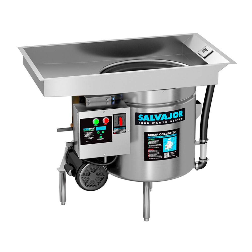 Salvajor P914 Pot/Pan Scrap Collector, Pre Flushing & Disposer, 3/4 HP, 460v/3ph
