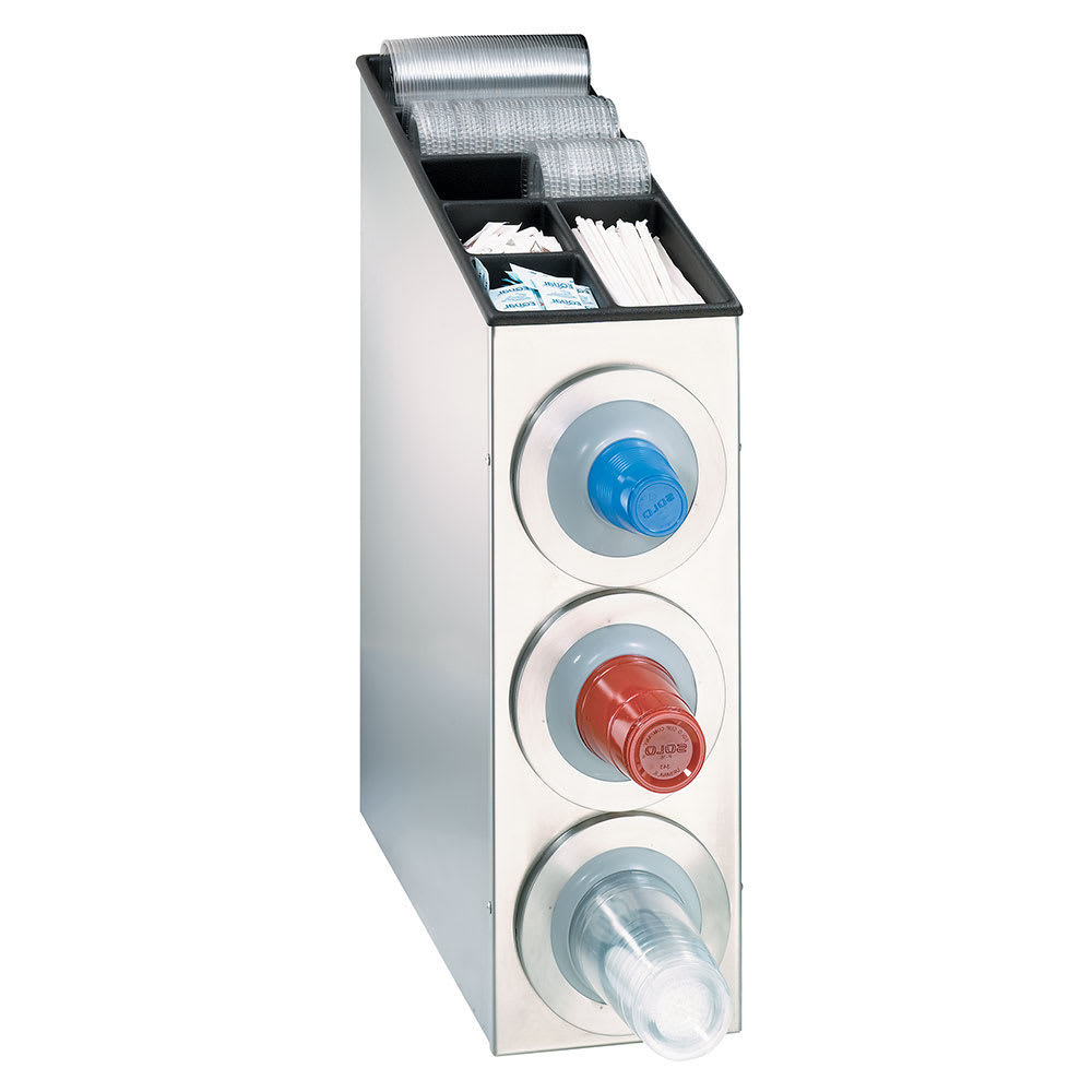 Dispense-Rite BFL-L-3SS Cup & Lid Organizer, Cabinet, (9) Compartment, All Cup Types