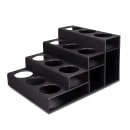 Dispense-Rite CTBH-12BT 4 Tier Bottle Organizer w/ 12 Bottle Capacity - Polystyrene, Black thumbnail 2