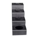 Dispense-Rite CTBH-4BT 4 Tier Bottle Organizer w/ 4 Bottle Capacity - Polystyrene, Black thumbnail 2