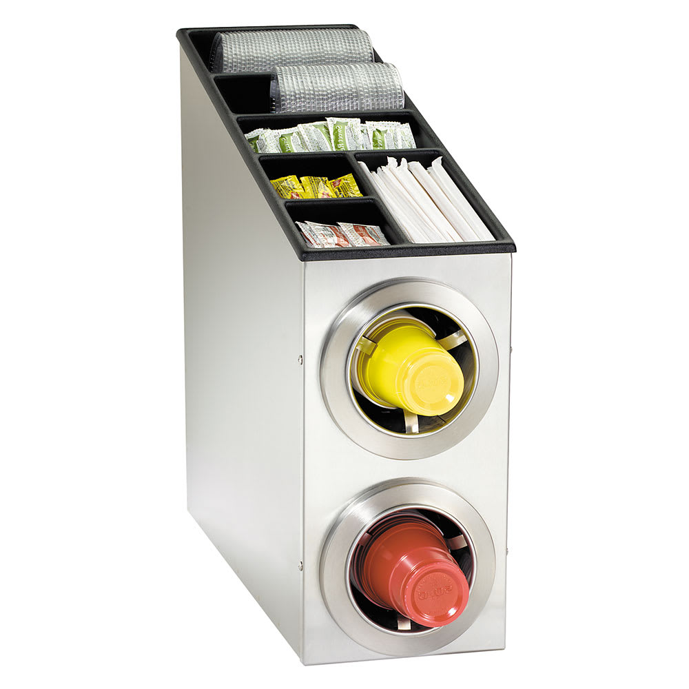 Dispense-Rite CTC-L-2SS Cup & Lid Organizer, Cabinet, (8) Compartment, All Cup Types
